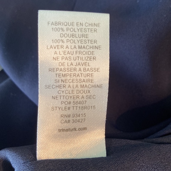 Trina Turk Charleston Ruffle Front Navy Blue Cutout Shift Tunic Dress - 6 - Picture 12 of 13